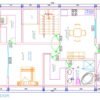 House Floor Plan of 15mx8m