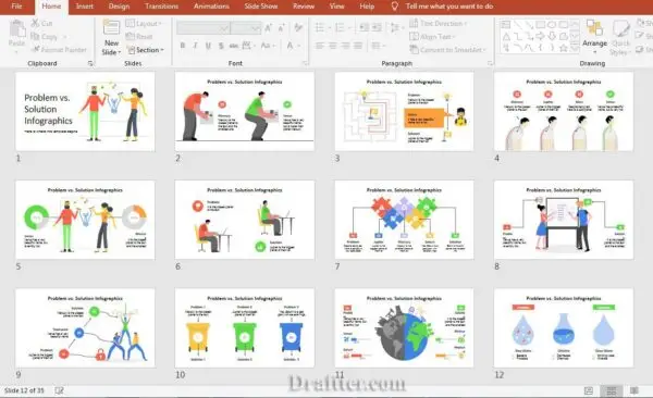 Problem and Solution PPT template Free Download