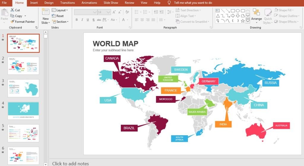 Maps PowerPoint Templates – Draftter