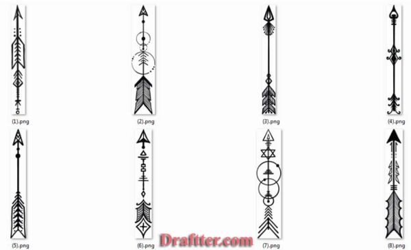 Arrows png and psd files