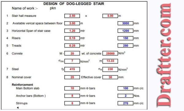 Design of Dog-Legged Stair