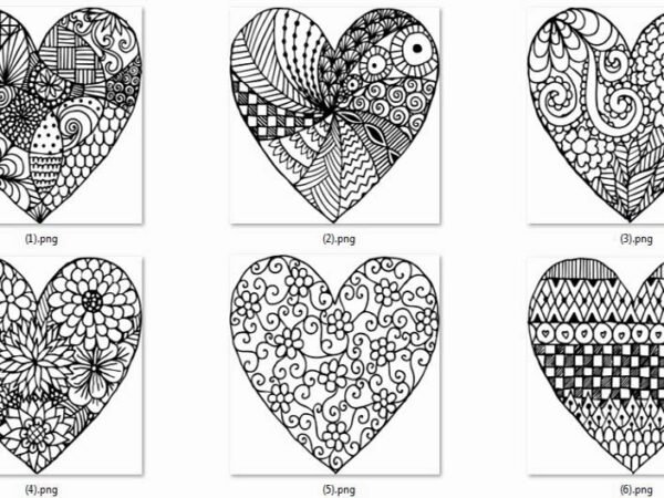 Hearts png and psd files