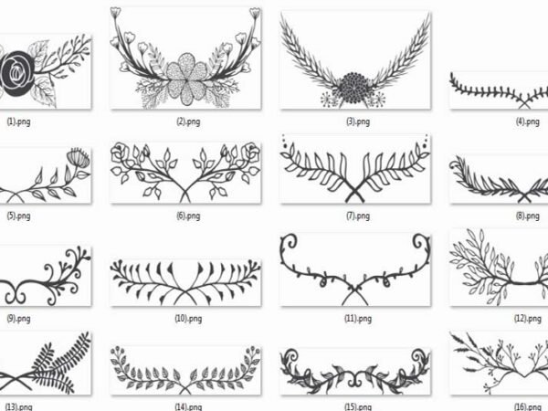 Wreaths psd and png files