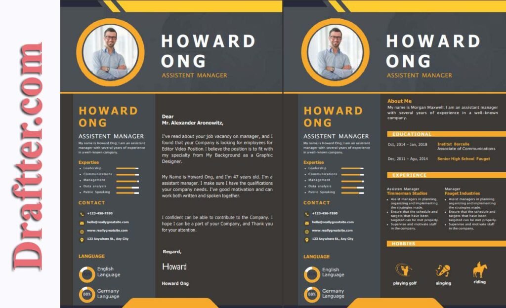 Modern CV template Word free download – Draftter