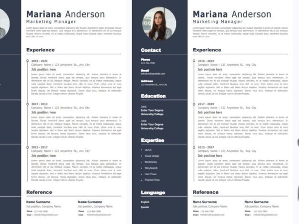 Fresh graduate CV template Word free download