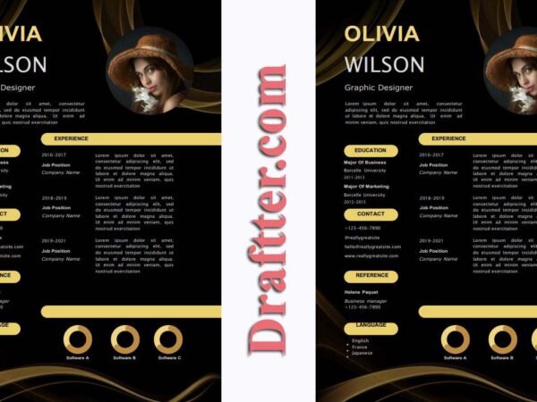 1 page CV template Word