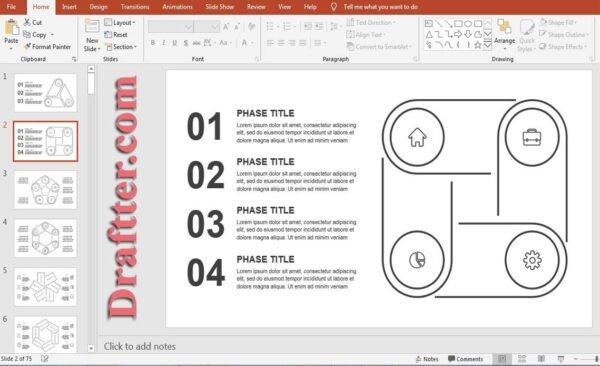 Linear infographics powerpoint free