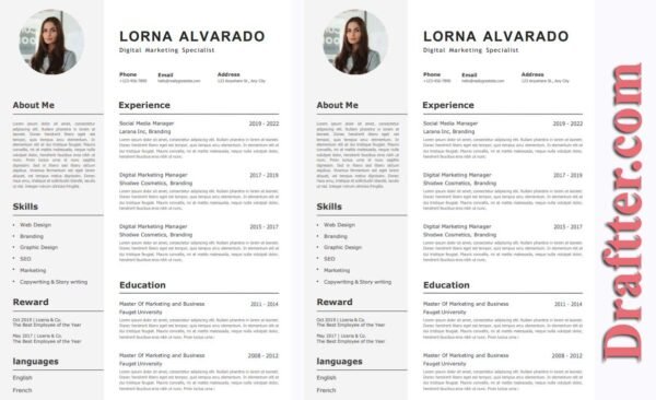 CV format for job