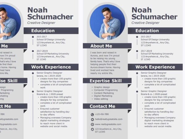 Modern CV template Word free download