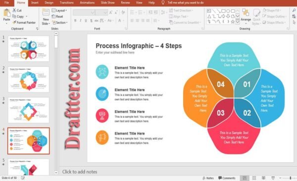 Process infographic PPT Free download