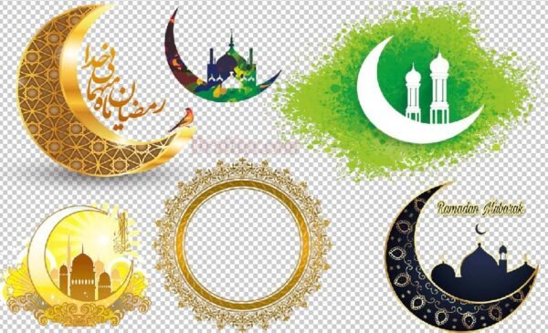 Gold body jewellery ramadan logo design