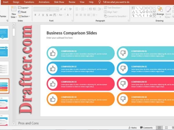 Comparison template PPT free download