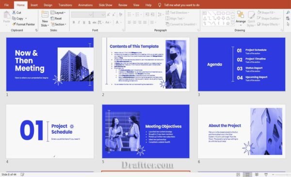 Then and now powerpoint template for business free