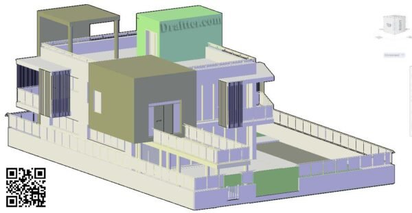 Modern Duplex House AutoCAD 3D Design