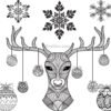 Merry Christmas clip art black and white