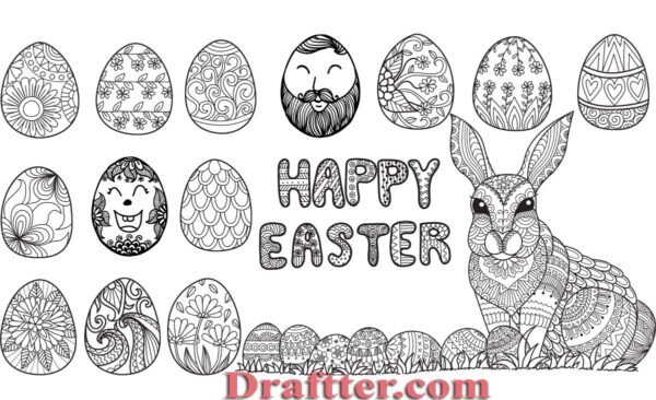 Easter png transparent black and white free download