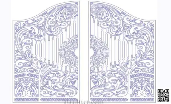 Entrance gate AutoCAD drawing free download