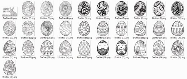 Easter png transparent black and white free download