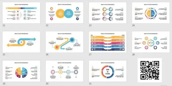 Now vs Future infographics free ppt download