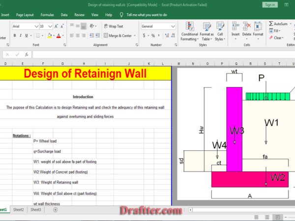 Retaining wall design calculator