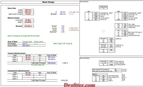 Beam Design Calculation