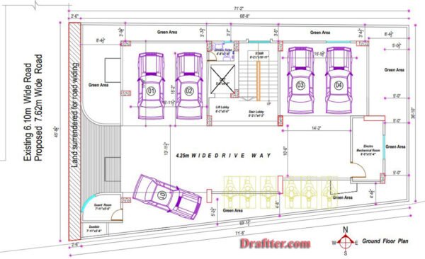 3000 Sq Ft 2-Units Building Floor Plans