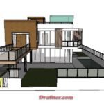 Modern Duplex House AutoCAD 3D Design Free Download