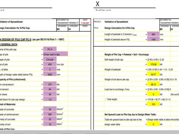 Pile Cap Design Calculation