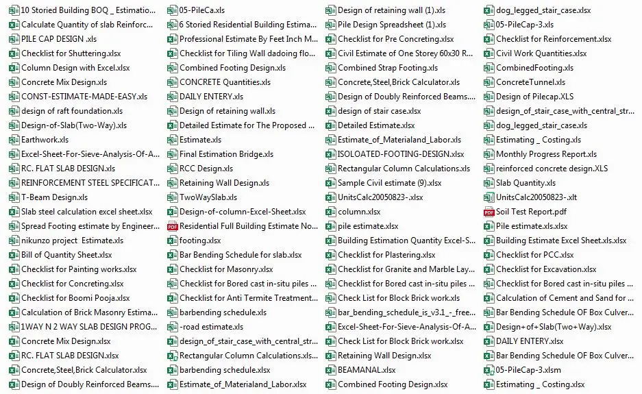 The Most Common Important Civil Engineering Excel Spreadsheets to Download for Effective Workflow