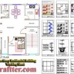 35' x 30' Three Story Residential Building Floor Plan with Structural Design