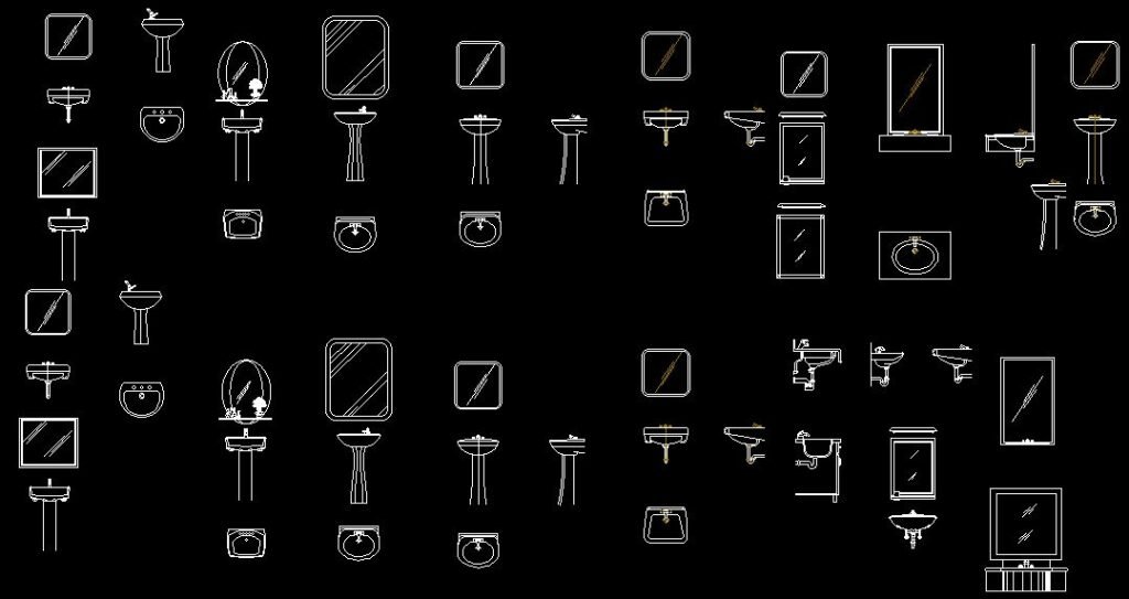 Bathroom Fittings and Accessories CAD Blocks Free Download – Draftter
