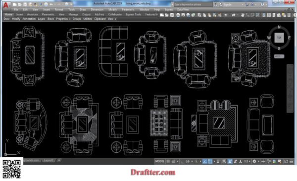 Sofa CAD 2D Blocks Free Download-1