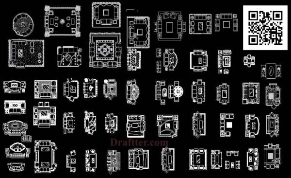 Sofa CAD 2D Blocks Free Download