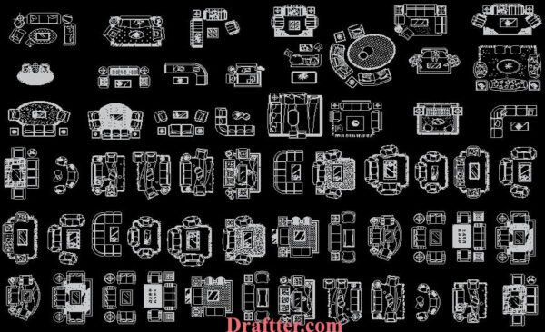 Sofa CAD 2D Blocks Free Download