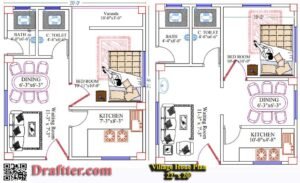 Village House Plan of 22' x 20'