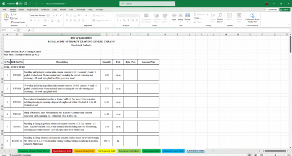 BOQ Full Formate